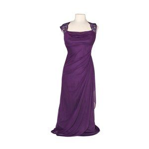 Beautiful elegant formal floor length plum dress